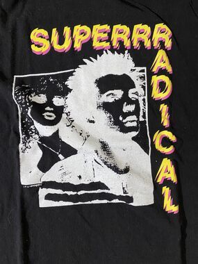 Superrradical Lightning Sid Vicious Punk Tee Black L Rare